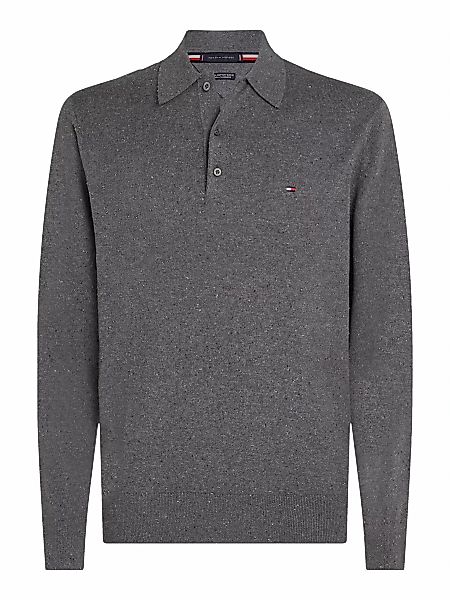 Tommy Hilfiger Polokragenpullover "PIMA ORG CTN CASHMERE LS POLO", Flag-Sti günstig online kaufen