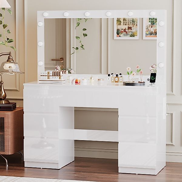 Furnicopia Schminktisch mit 7 Schubladen mit günstig online kaufen