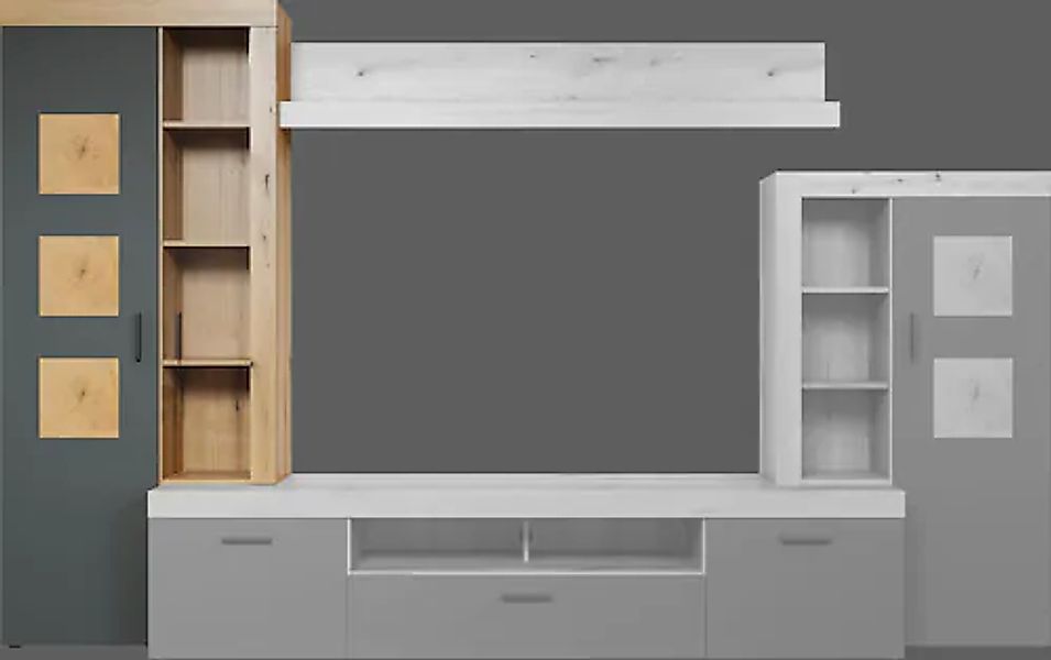 Home affaire Stauraumvitrine "Ghent", (Packung, 1 St.), Mit Hirnholzapplika günstig online kaufen