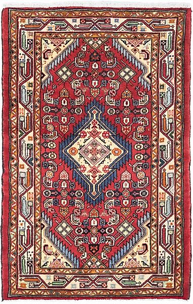 morgenland Wollteppich »Hosseinabad Medaillon Rosso scuro 125 x 80 cm«, rec günstig online kaufen