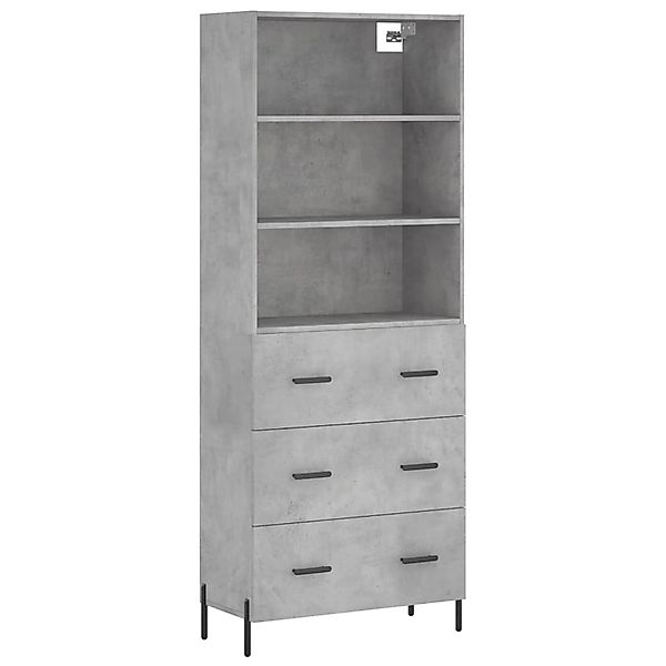 vidaXL Highboard Betongrau 69,5x34x180 cm Holzwerkstoff 3189393 günstig online kaufen