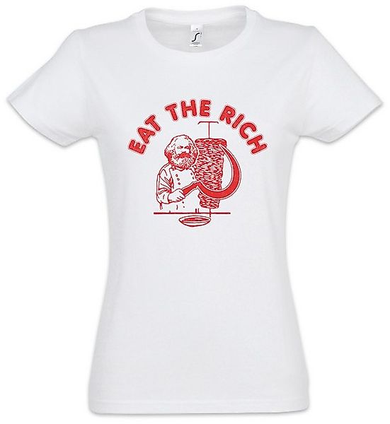 Urban Backwoods Print-Shirt Eat The Rich Damen T-Shirt Karl Socialism Commu günstig online kaufen