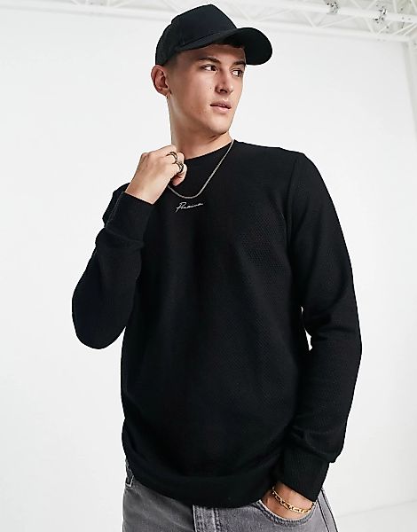 Jack & Jones – Premium – Sweatshirt mit Rundhalsausschnitt und Textlogo in günstig online kaufen