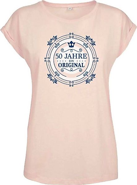 Baddery Print-Shirt Geburtstagsgeschenk für Frauen: "50 Jahre Ein Original" günstig online kaufen