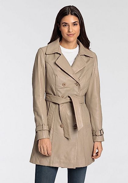 Mauritius Ledermantel GWTaresa (2-tlg., mit Bindegürtel) Leder-Trenchcoat m günstig online kaufen