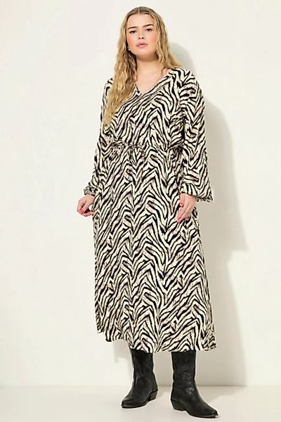 Studio Untold Maxikleid Maxikleid A-Line Zebra Print Wrap-Effekt günstig online kaufen