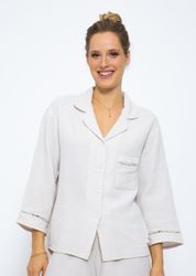 SASSYCLASSY Pyjamaoberteil Pyjamabluse Damen aus weichem günstig online kaufen