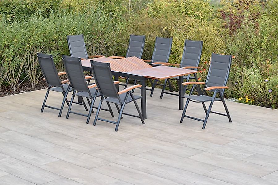 MERXX Garten-Essgruppe »»Paxos«« Set, 5-fach verstellbare Rückenlehne, gepo günstig online kaufen