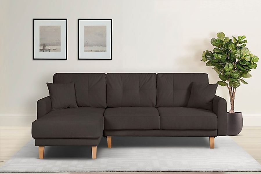 Home affaire Ecksofa »TRIPLO optionale Schlafsofa mit Bettkasten, Maße B/T/ günstig online kaufen