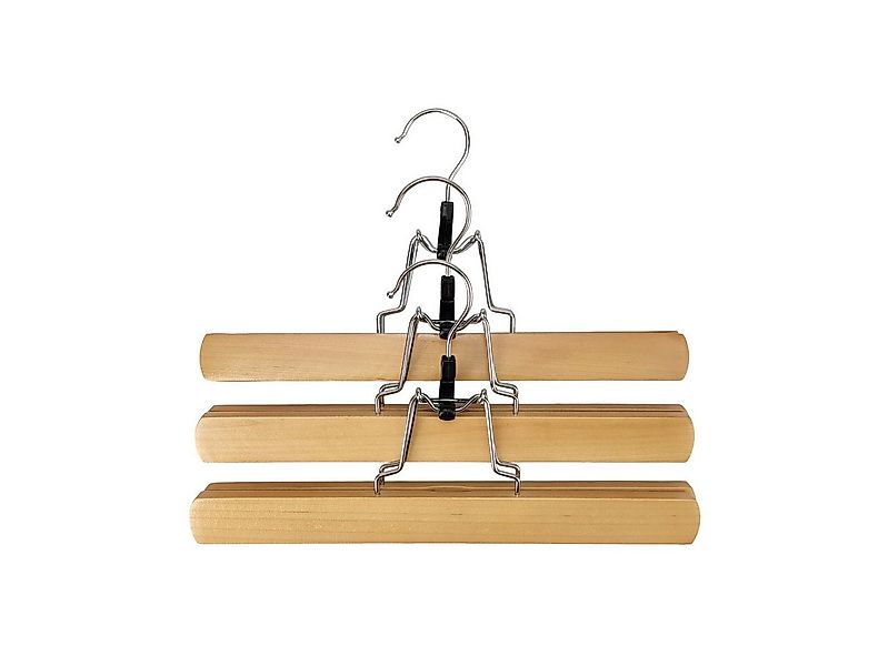 Trend Line Kleiderbügel TrendLine Hosenklemmbügel 3er Pack Holz natur günstig online kaufen