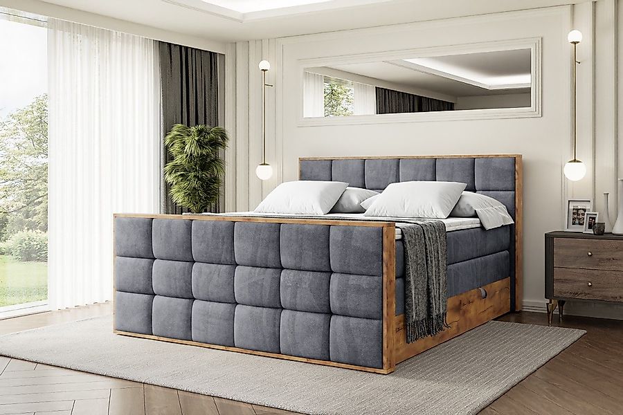 ALTDECOR Boxspringbett LOLLI2-Z KING (Multipocket-Matratze H4, günstig online kaufen