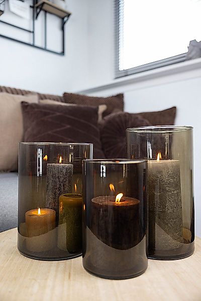 Hakbijl Glass Dekovase Braun, Durchmesser 18 günstig online kaufen