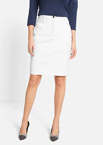 bonprix Jeansrock "Jeansrock, Stretch" aus elastischem Material, körpernahe günstig online kaufen