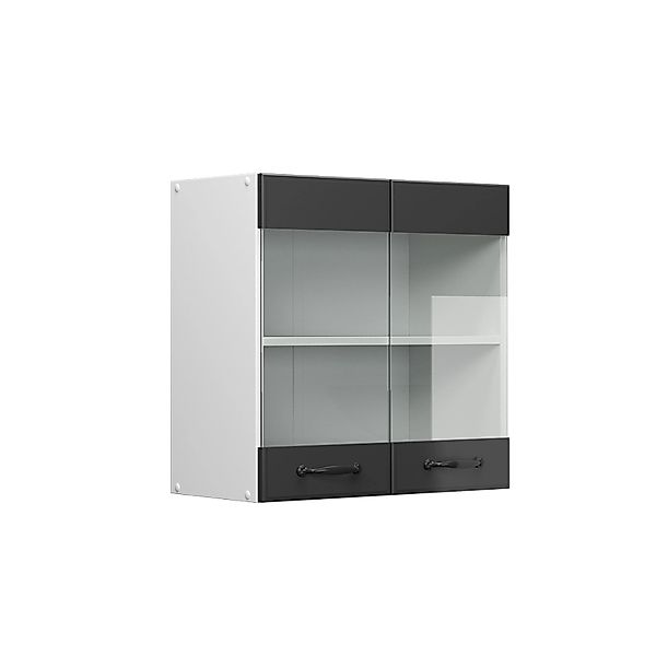 Vicco Küchenglasschrank R-Line Glashängeschrank Anthrazit Landhaus/Weiß 60 günstig online kaufen