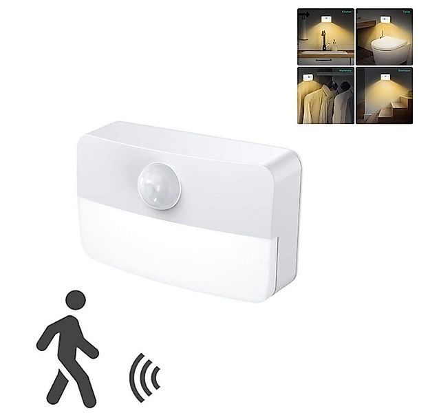 QUBEBU Nachtlicht LED Nachtlicht Kabellos Wandlampe Bewegungsmelder Licht K günstig online kaufen