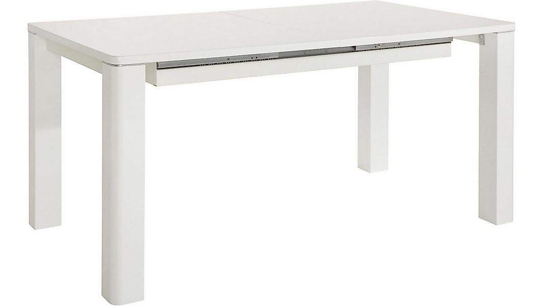 loft24 Esstisch Curtis, Hochglanz Optik mit Tischerweiterung, Länge 160-200 günstig online kaufen