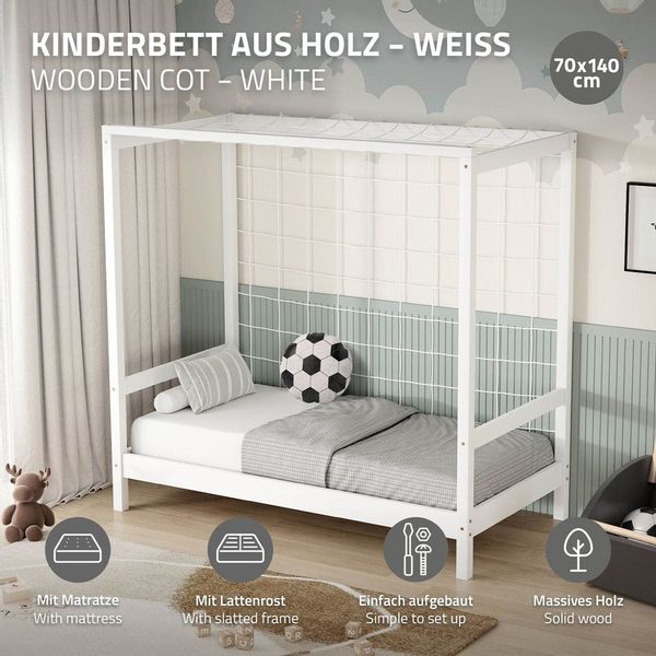 ML-DESIGN Spielbett Fußballtor Einzelbett für Kinder günstig online kaufen