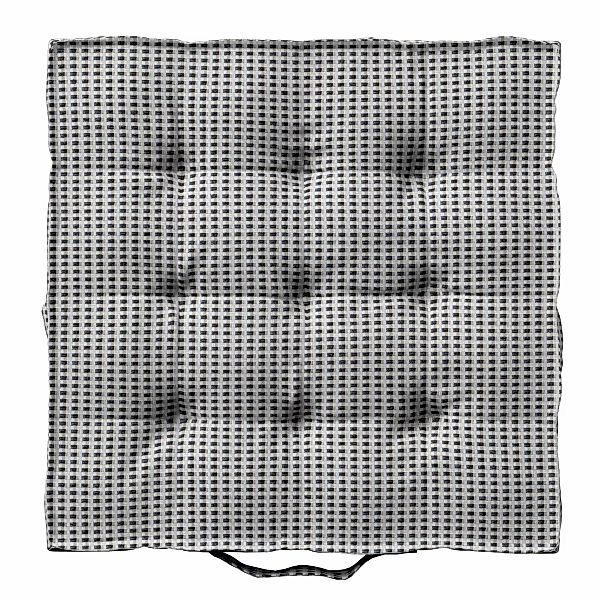 Sitzkissen Jacob mit Handgriff, schwarz-beige, 50 x 50 x 10 cm, Living II ( günstig online kaufen