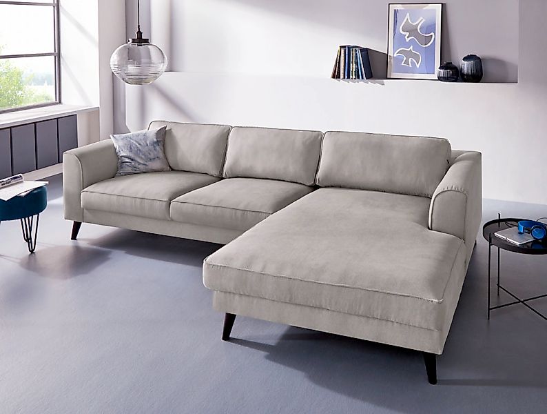 INOSIGN Ecksofa "Lumber Jack, elegant und bequem, Breite 280, hoher Fuß, L- günstig online kaufen