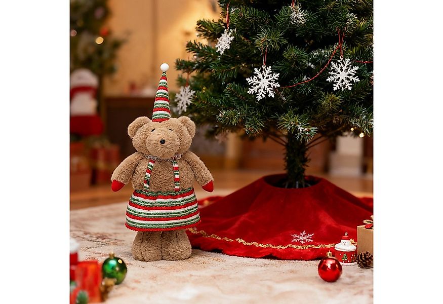 Salcar Weihnachtsfigur Stehende Weihnachtsdeko Plüsch-Bär mit verstellbaren günstig online kaufen