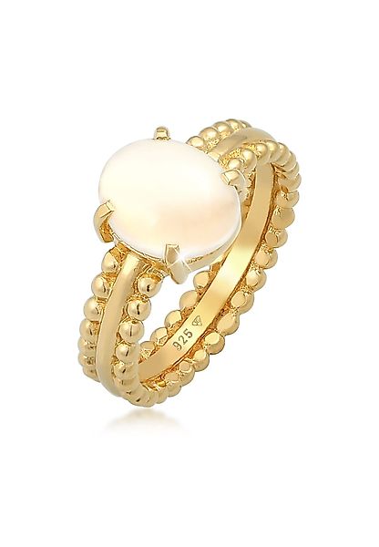 Elli Premium Fingerring Mondstein Edelstein Oval günstig online kaufen