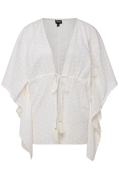 Ulla Popken Tunika Kimono-Bluse Lochspitze Oversized günstig online kaufen