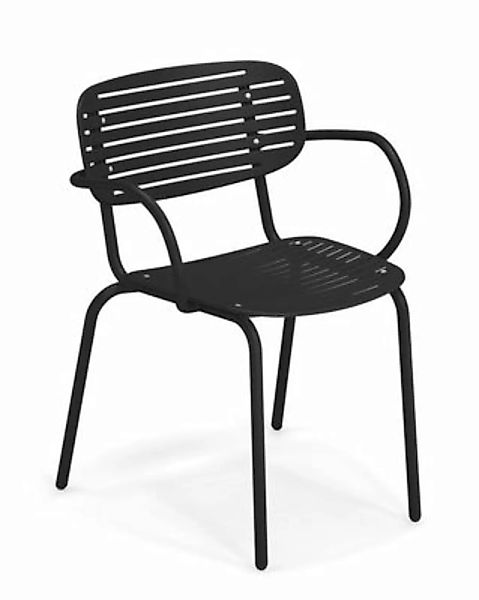 Stapelbarer Sessel Mom metall schwarz / Metall - Emu - Schwarz günstig online kaufen