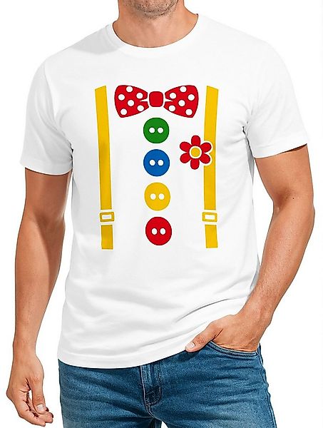 MoonWorks Print-Shirt Herren T-Shirt Clownkostüm Aufdruck Fasching Karneval günstig online kaufen