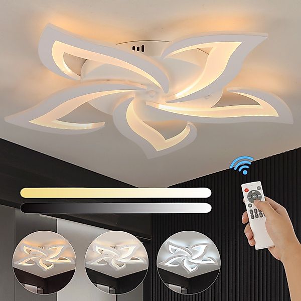 LETGOSPT Deckenleuchte 50W LED-Deckenleuchte, dimmbar, Wohnzimmerlampe günstig online kaufen