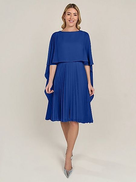 Apart Cocktailkleid mit Plisseerock und angearbeitetem Cape aus Chiffon günstig online kaufen