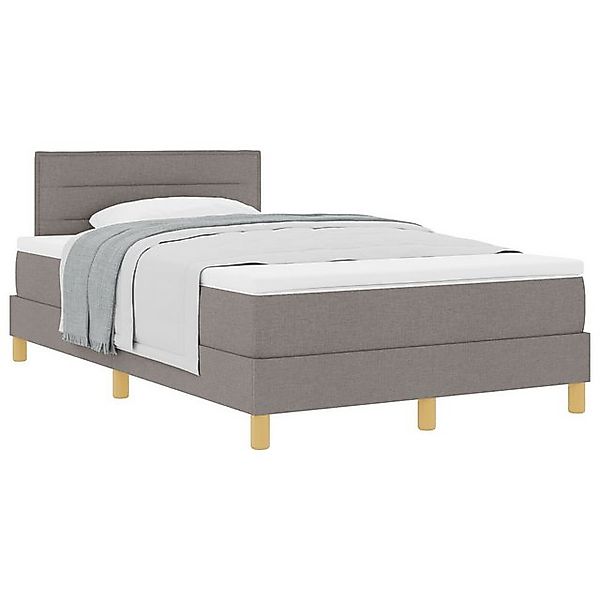 vidaXL Bett Boxspringbett mit Matratze Taupe 120x190 cm Stoff (1-tlg) günstig online kaufen