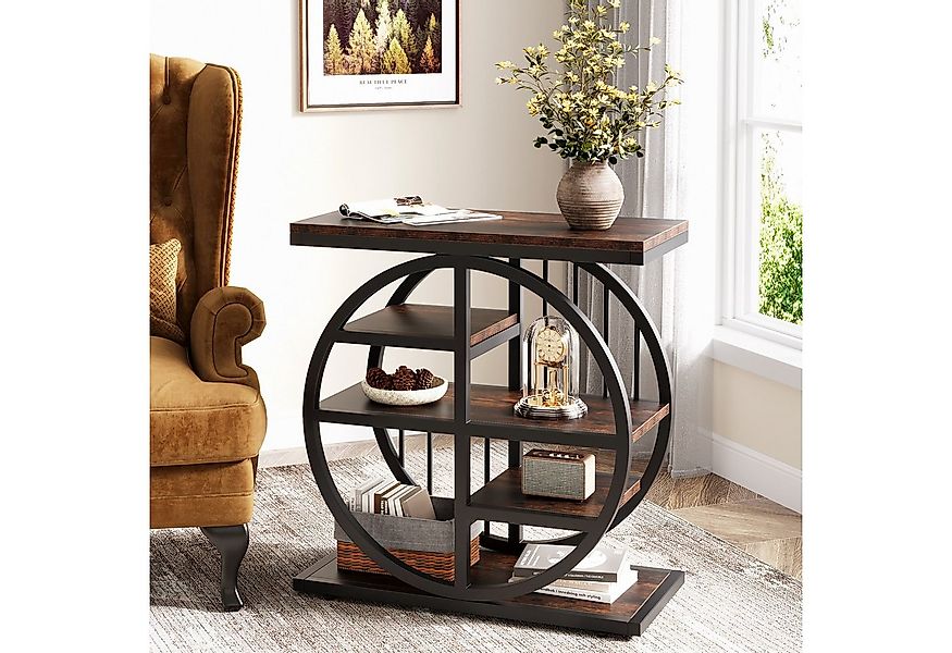 Tribesigns Beistelltisch 5-Tier Beistelltisch Schmaler Holz, 60 x 30 cm Cou günstig online kaufen