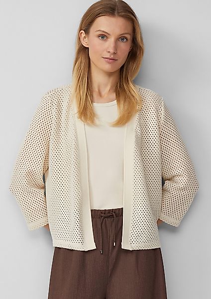 s.Oliver Funktionsjacke Transparenter Cardigan aus Ajourjersey günstig online kaufen