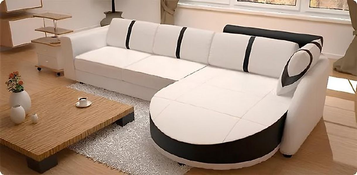 JVmoebel Ecksofa LEDERSOFA ECKSOFA MIT BETTFUNKTION DESIGNERSOFA SCHLAFSOFA günstig online kaufen