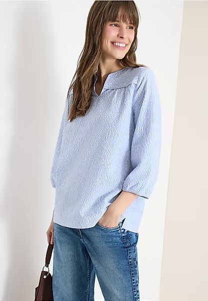 3/4-Arm Bluse in Seersucker Qualität günstig online kaufen