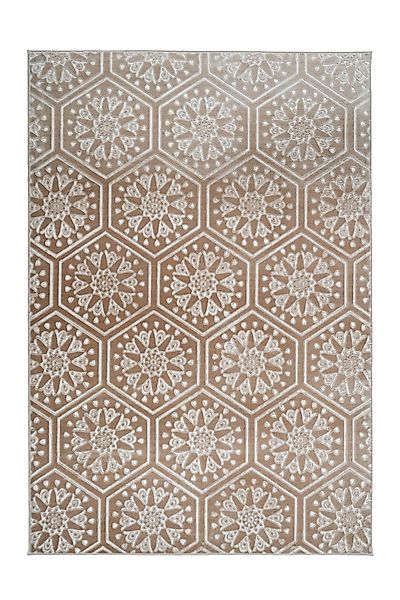 Qiyano Teppich Kurzflorteppich Mohala 100 Taupe günstig online kaufen