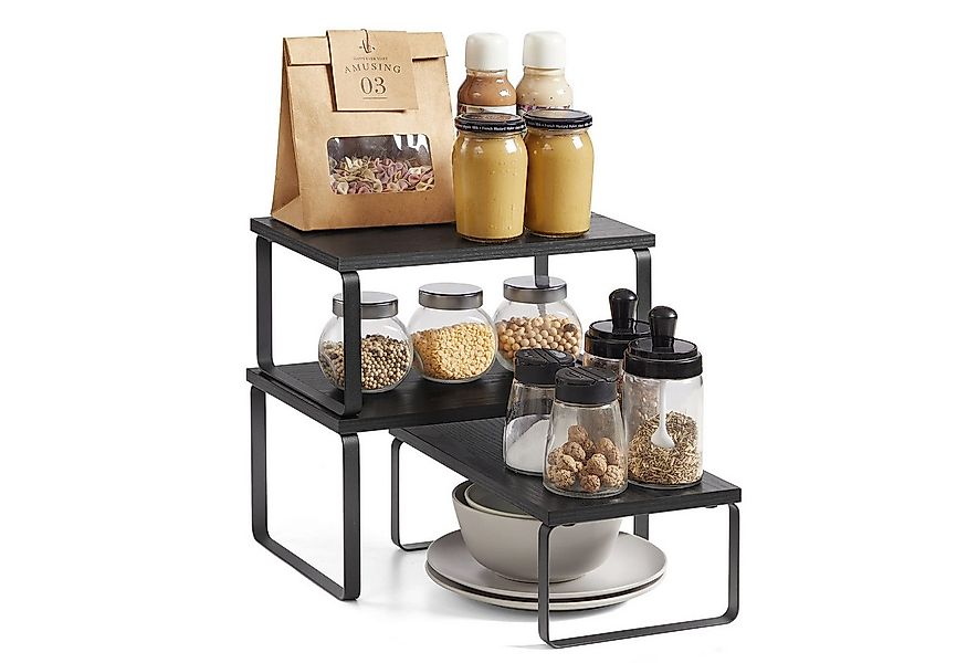 SONGMICS Gewürzregal, 3-tlg., Küchenregal, erweiterbar, Gewürzhalter günstig online kaufen