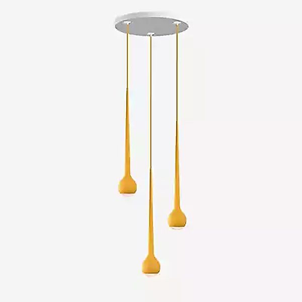 Grau Falling Sun Pendelleuchte LED Cluster - 3-flammig, orange - 200 cm günstig online kaufen