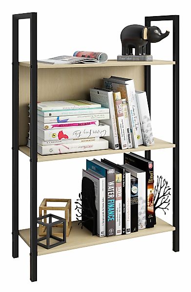 VCM Standregal "Holz Metall Stand Regal Büro Bücher Flakos 3fach" günstig online kaufen