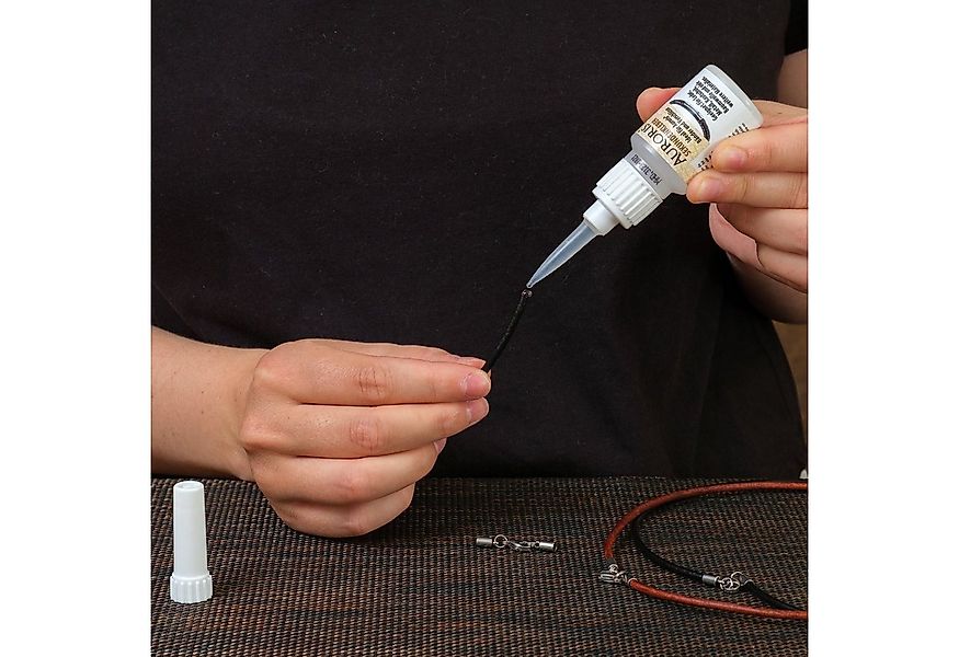 Auroris Schmuckset DIY-Set aus 5m Lederband, Verschlüssen und Kleber für Ke günstig online kaufen