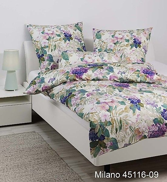 Janine Janine Mako-Satin Bettwäsche MILANO 45116 multicolor Größe:  155x200 günstig online kaufen