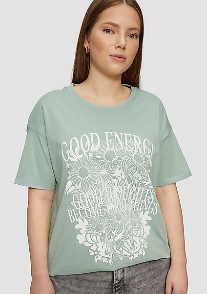 QS Kurzarmshirt T-Shirt Baumwollshirt mit Frontprint günstig online kaufen