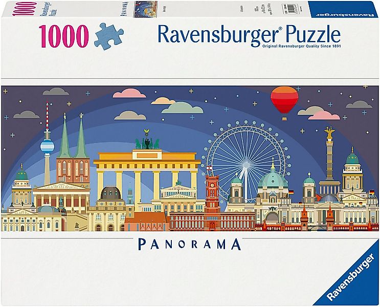 Ravensburger Puzzle Panorama, Nachts in Berlin, 1000 Puzzleteile, Made in G günstig online kaufen