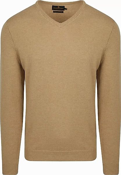 Steppin' Out Pullover V-Ausschnitt Merinowolle Beige - Größe 3XL günstig online kaufen