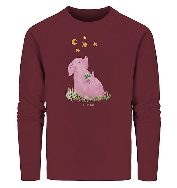 Mr. & Mrs. Panda Longpullover Schwein Glück Größe XXL - Burgundy - Geschenk günstig online kaufen