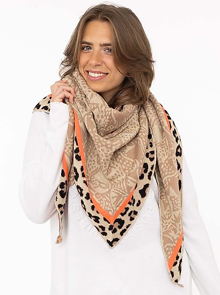 Zwillingsherz Modetuch Dreieckstuch BW "Angry Leo", günstig online kaufen