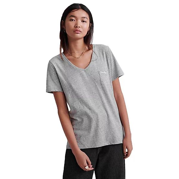 Superdry Organic Cotton Essential Kurzarm T-shirt XS Mid Grey Marl günstig online kaufen