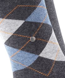 Burlington 2-er Set Socken Grau mit Argyle-Muster günstig online kaufen