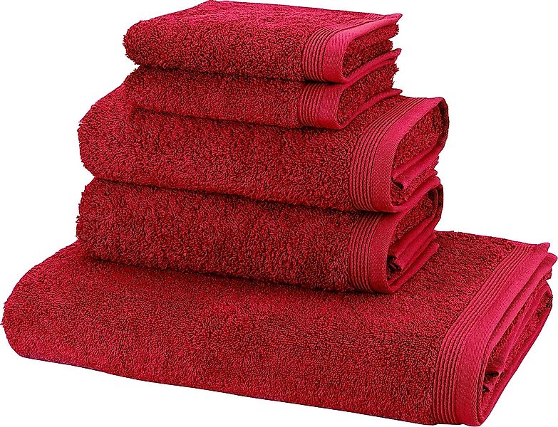 Möve Handtuch Set "Basic" 5tlg.-Set: 2xGäste- 2xHand- und 1xBadetuch in Wal günstig online kaufen