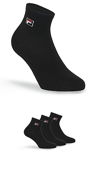 Fila Kurzsocken UNISEX QUARTER PLAIN SOCKS (3-Paar) mit eingestrickem Logo günstig online kaufen